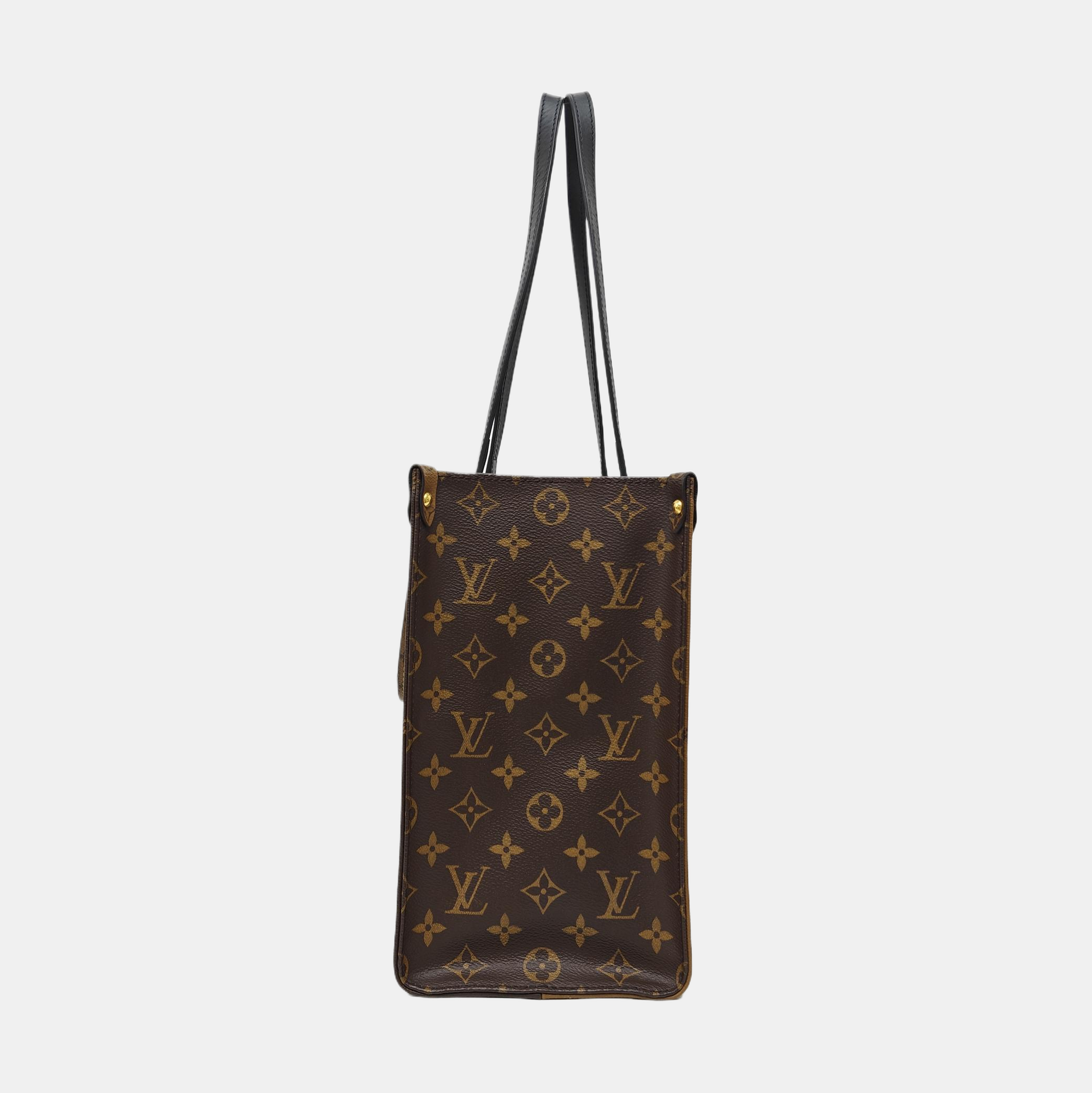 ONTHEGO MM Monogram Coated Canvas Brown