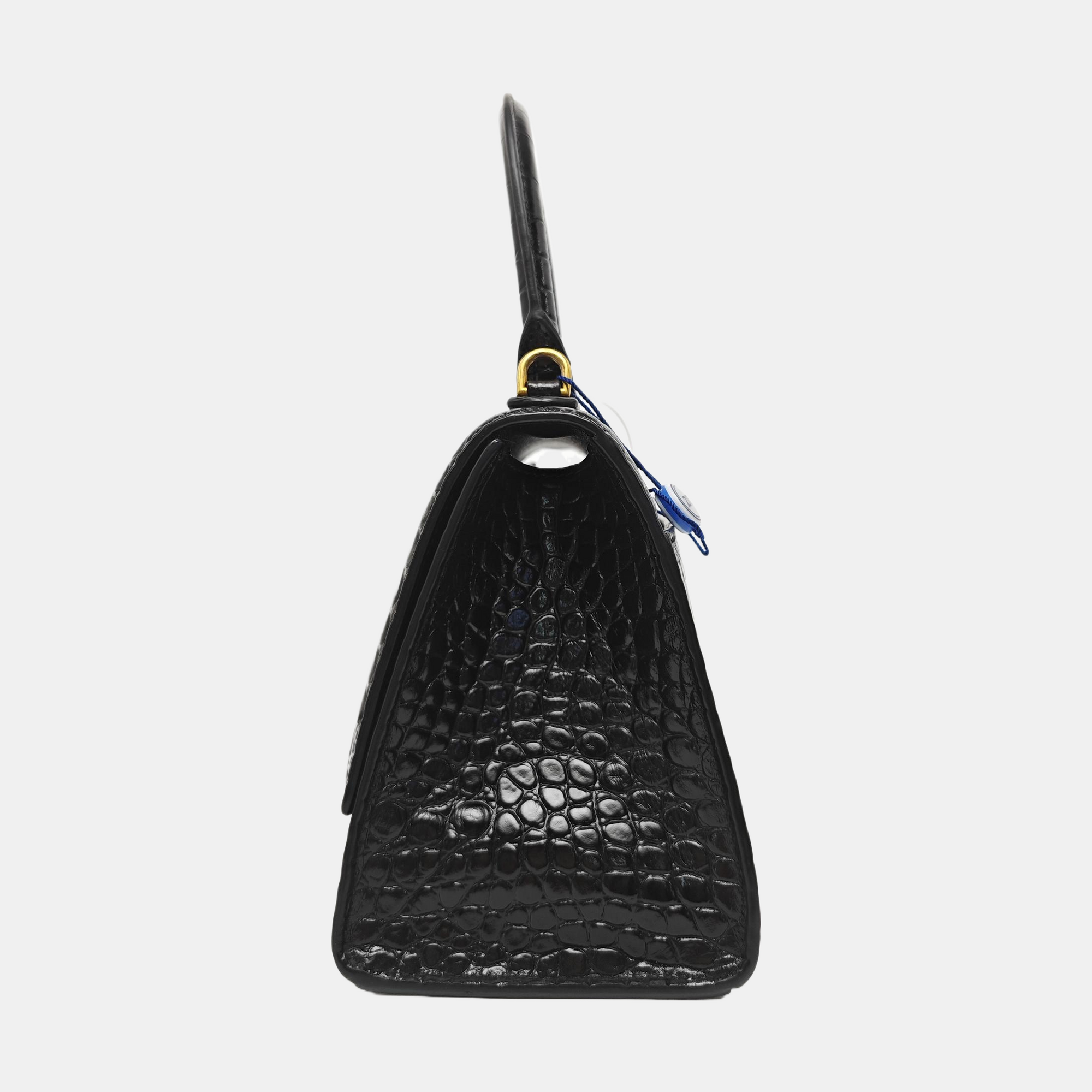 Hourglass S Calfskin Black