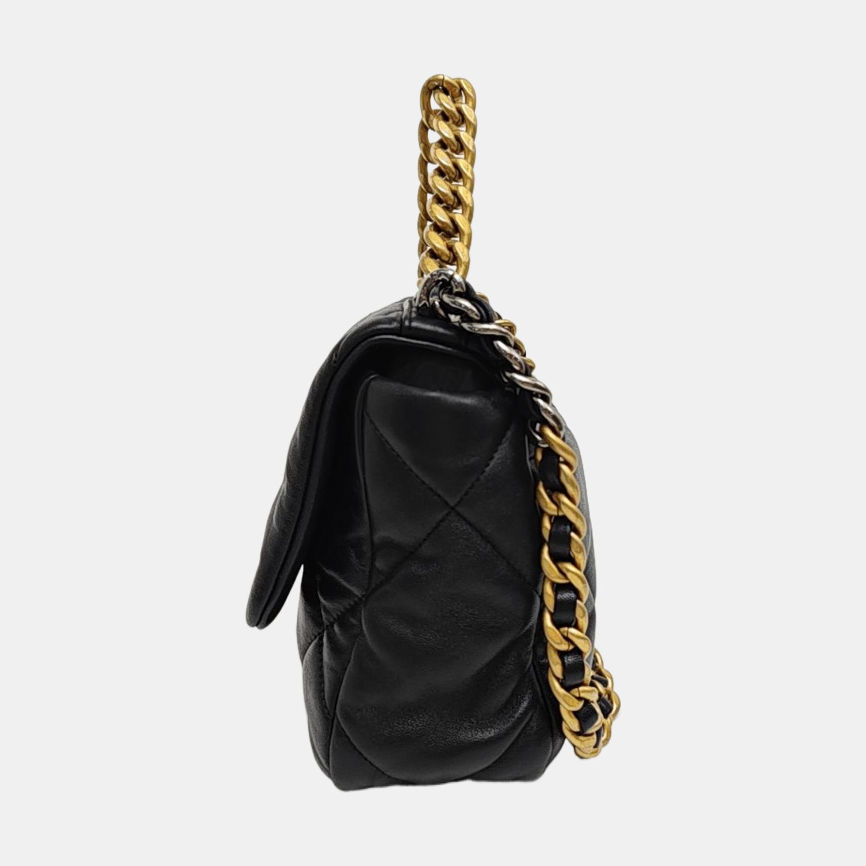 CHANEL 19 Small Quilted Lambskin Black
