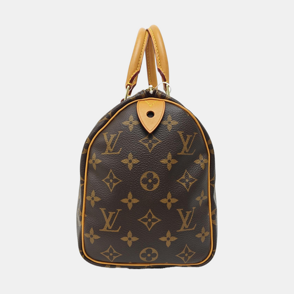 SPEEDY 25 Monogram Coated Canvas Brown