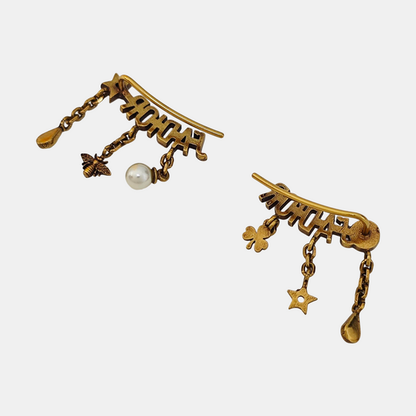 J'adior Metal Gold Stud Earrings