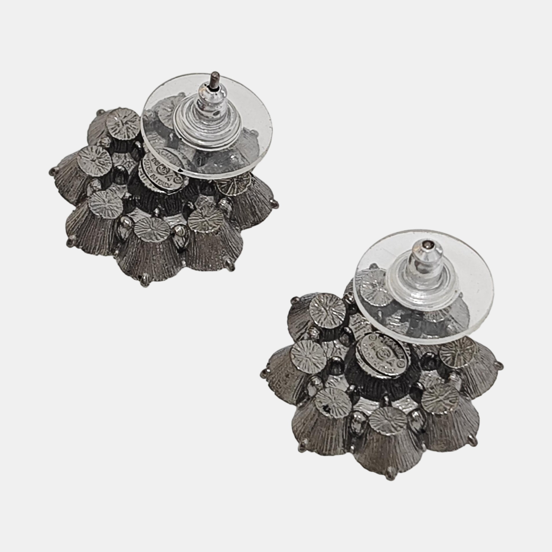 Synthetic Crystal Gray Stud Earrings