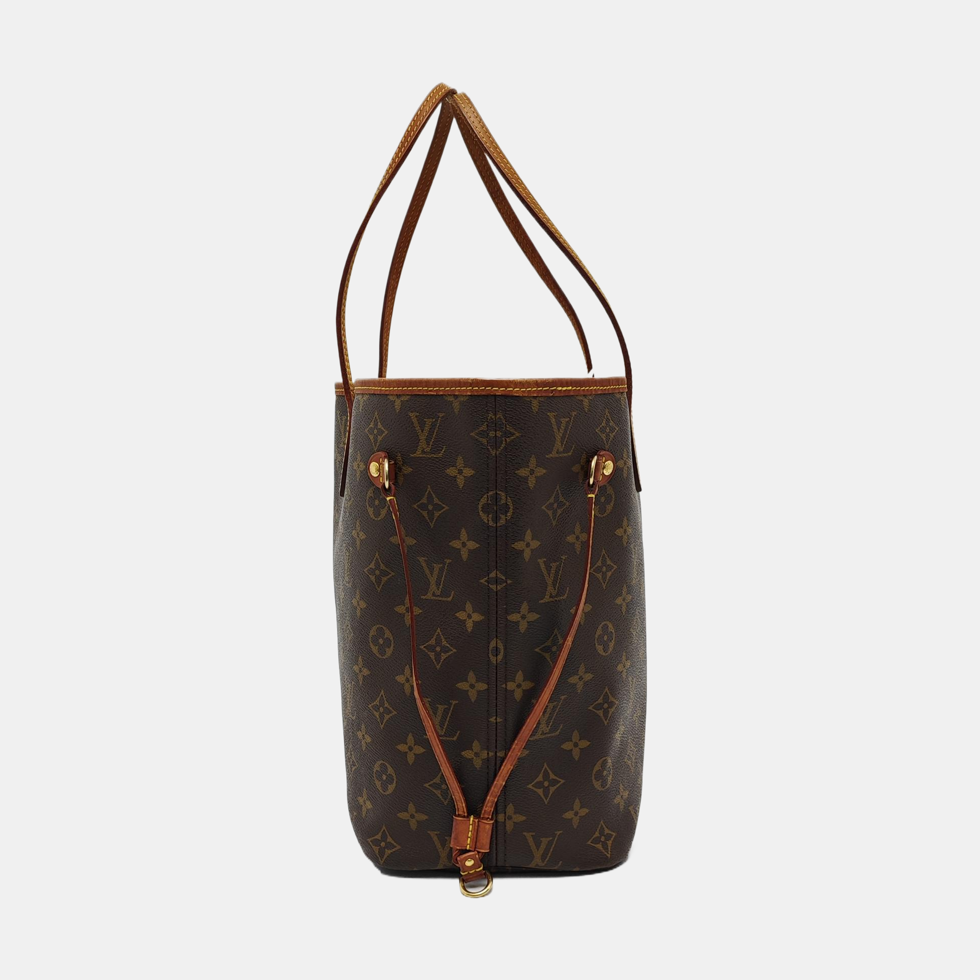 NEVERFULL MM Monogram Coated Canvas Brown