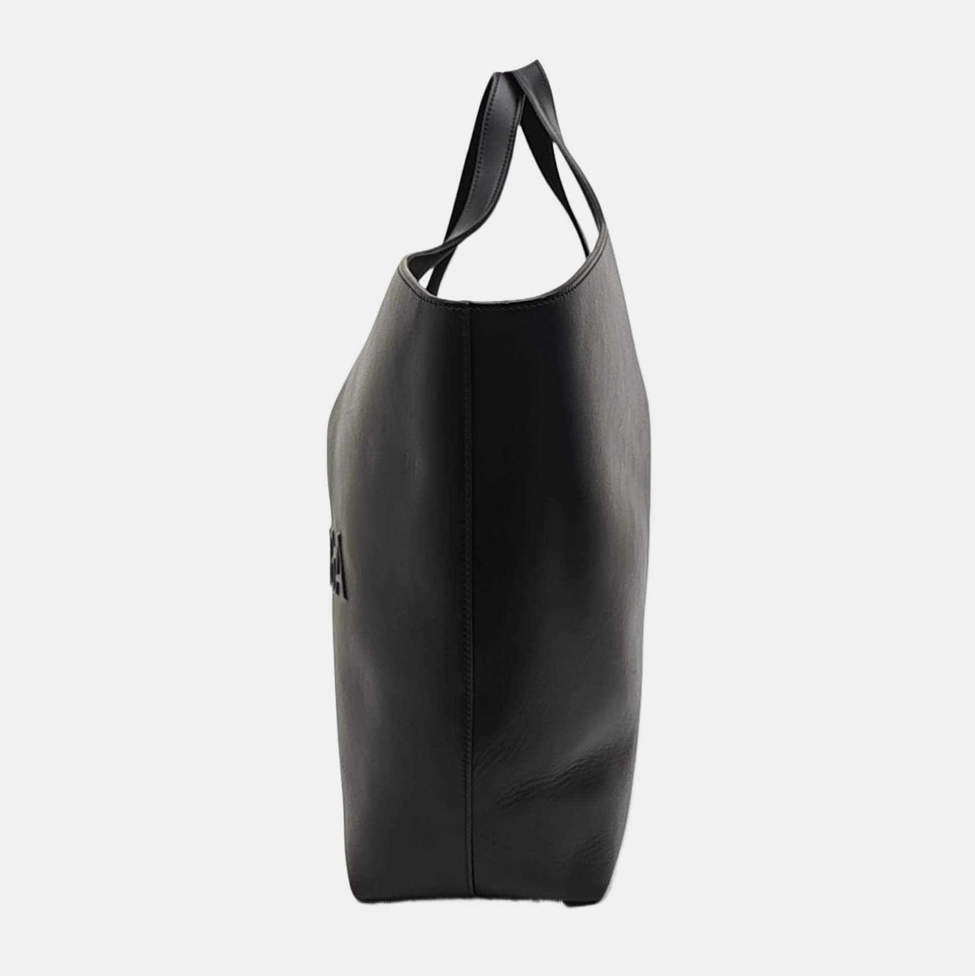 Calfskin Top Handle Bag Black