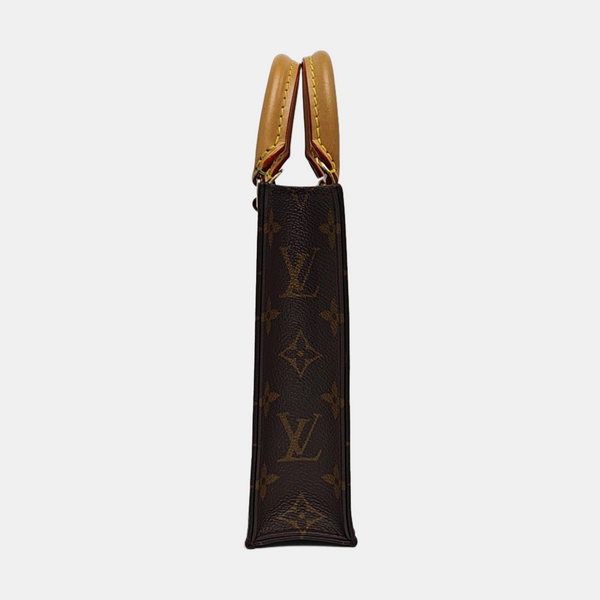 SAC PLAT Mini Monogram Coated Canvas Brown