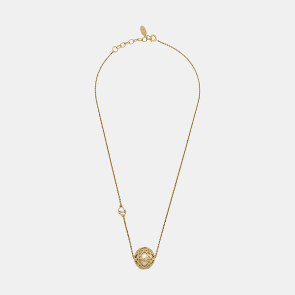Dior Oblique Metal Gold Necklace