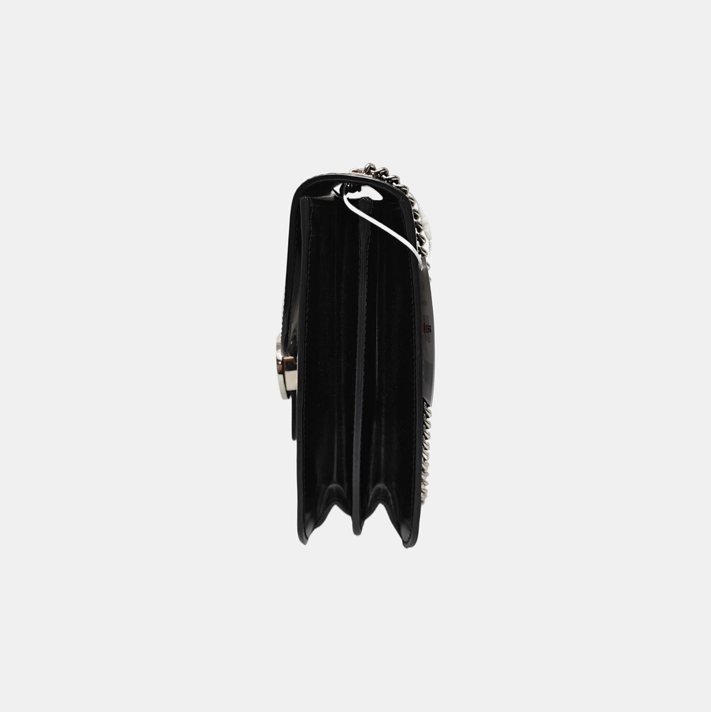 G entrelazada de charol negro grande