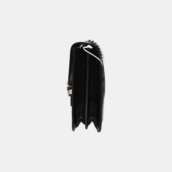 G entrelazada de charol negro grande