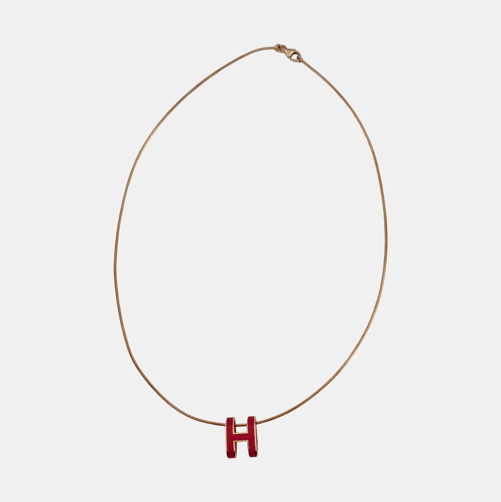 Pop H 925 Sterling Silver Rose Gold Necklace