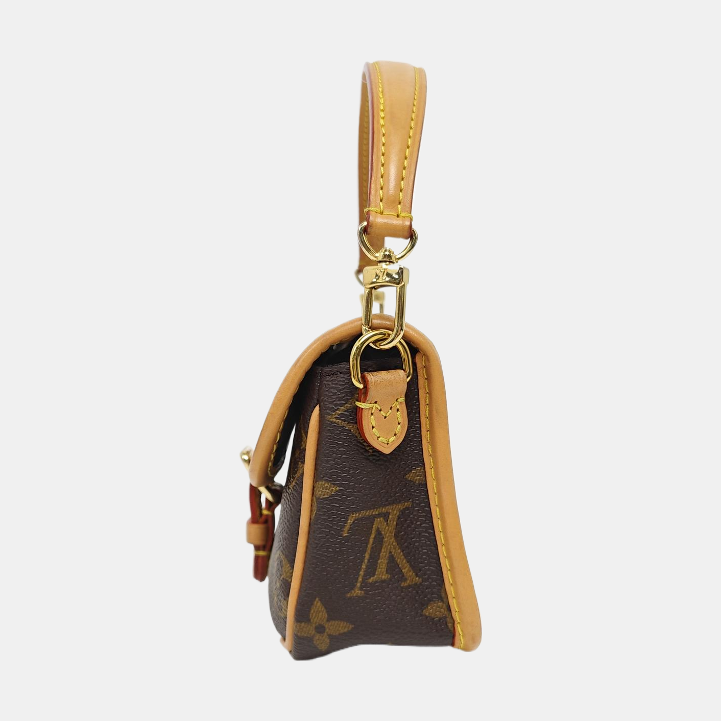 DIANE Nano Monogram Coated Canvas Brown