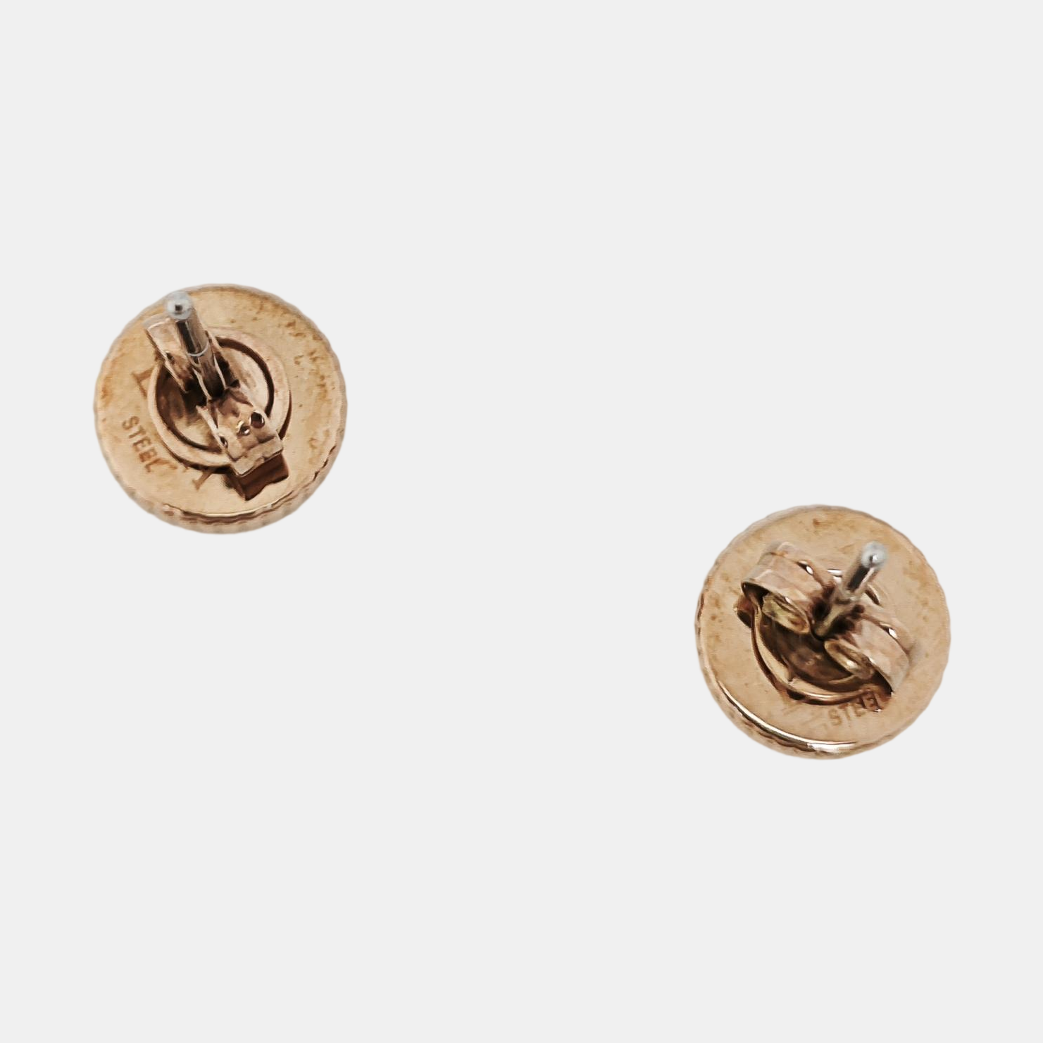 Metal Rose Gold Stud Earrings