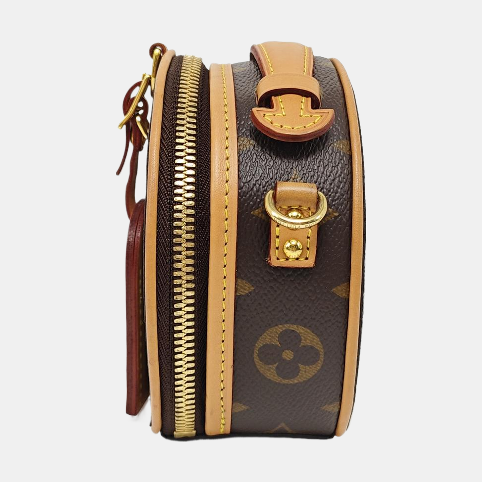 BOITE CHAPEAU Mini Monogram Coated Canvas Brown