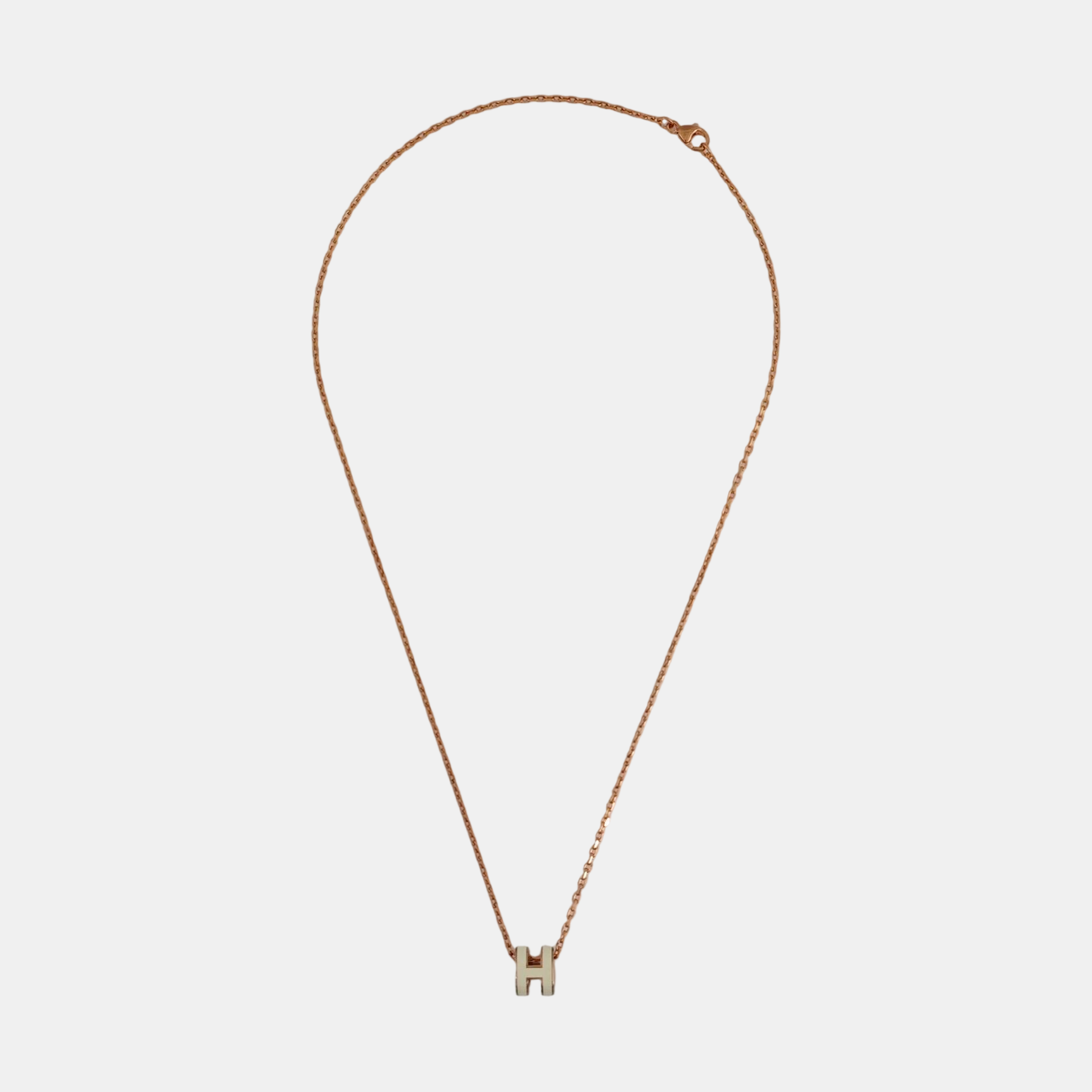 Pop H Metal Rose Gold Necklace