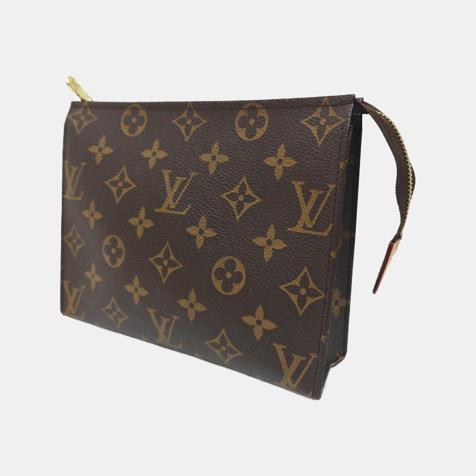 TOILET POCKET 19 Monogram Coated Canvas Brown