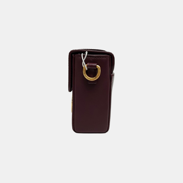 Authenticated pre-owned  30 Montaigne Oblique Calfskin Burgundy - Shoulder Bag at Looply