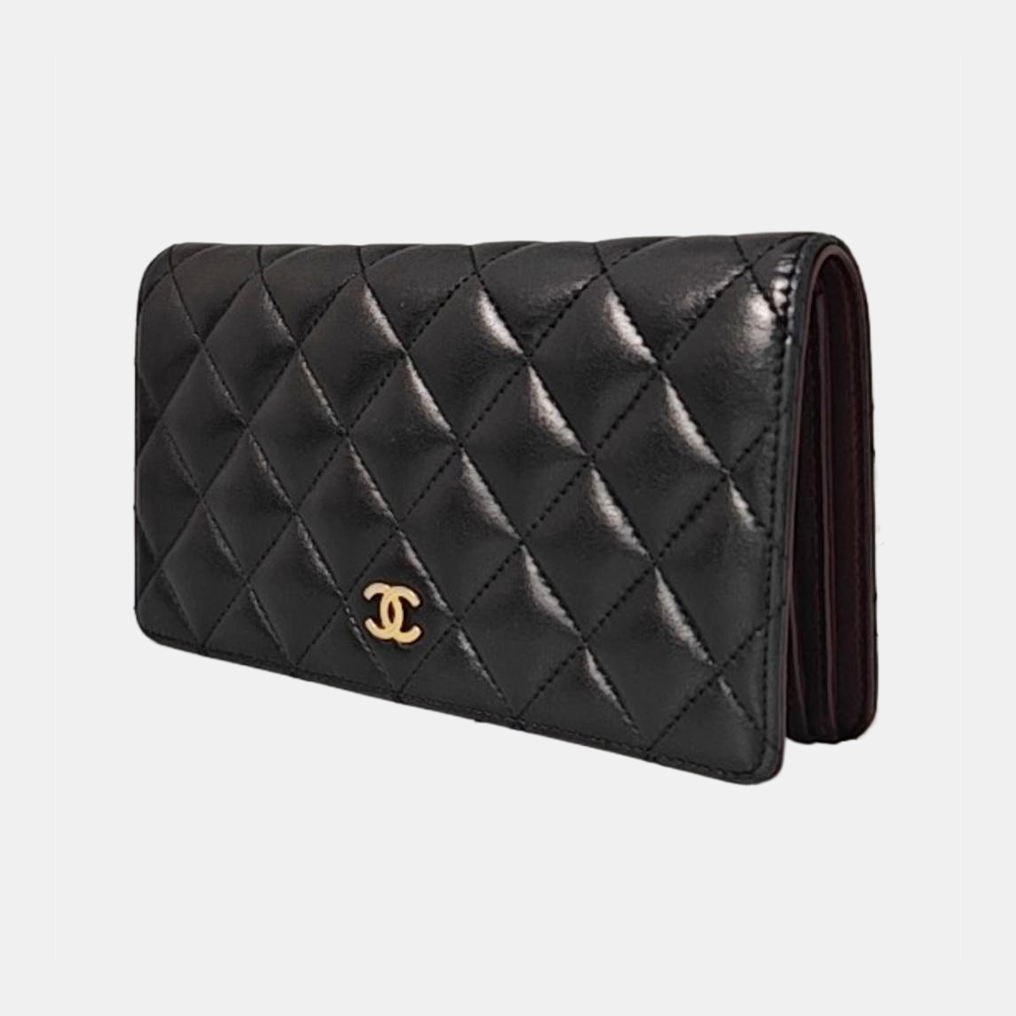 Quilted Lambskin Wallet Black