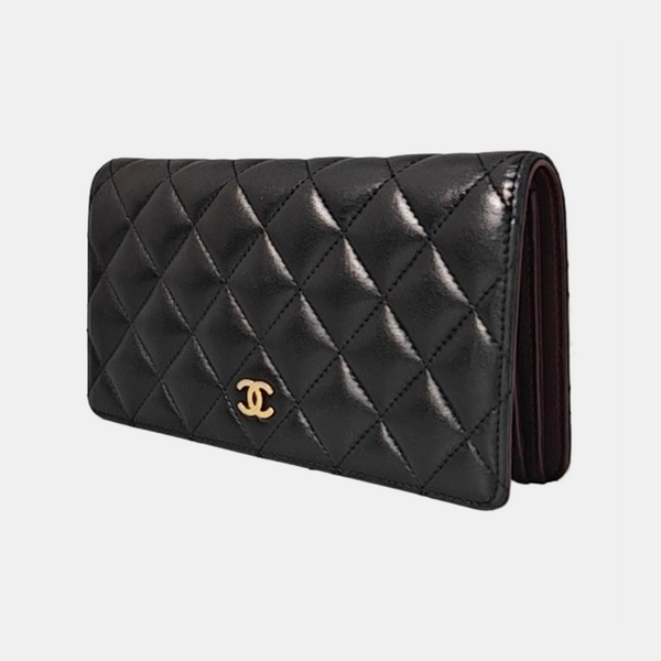 Quilted Lambskin Wallet Black