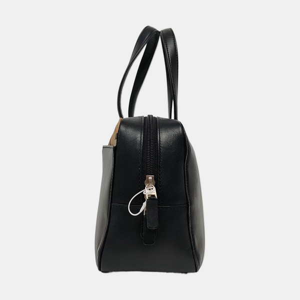 Calfskin Top Handle Bag Black