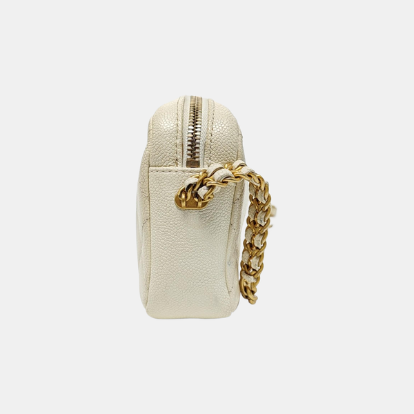 Quilted Grained Calfskin White