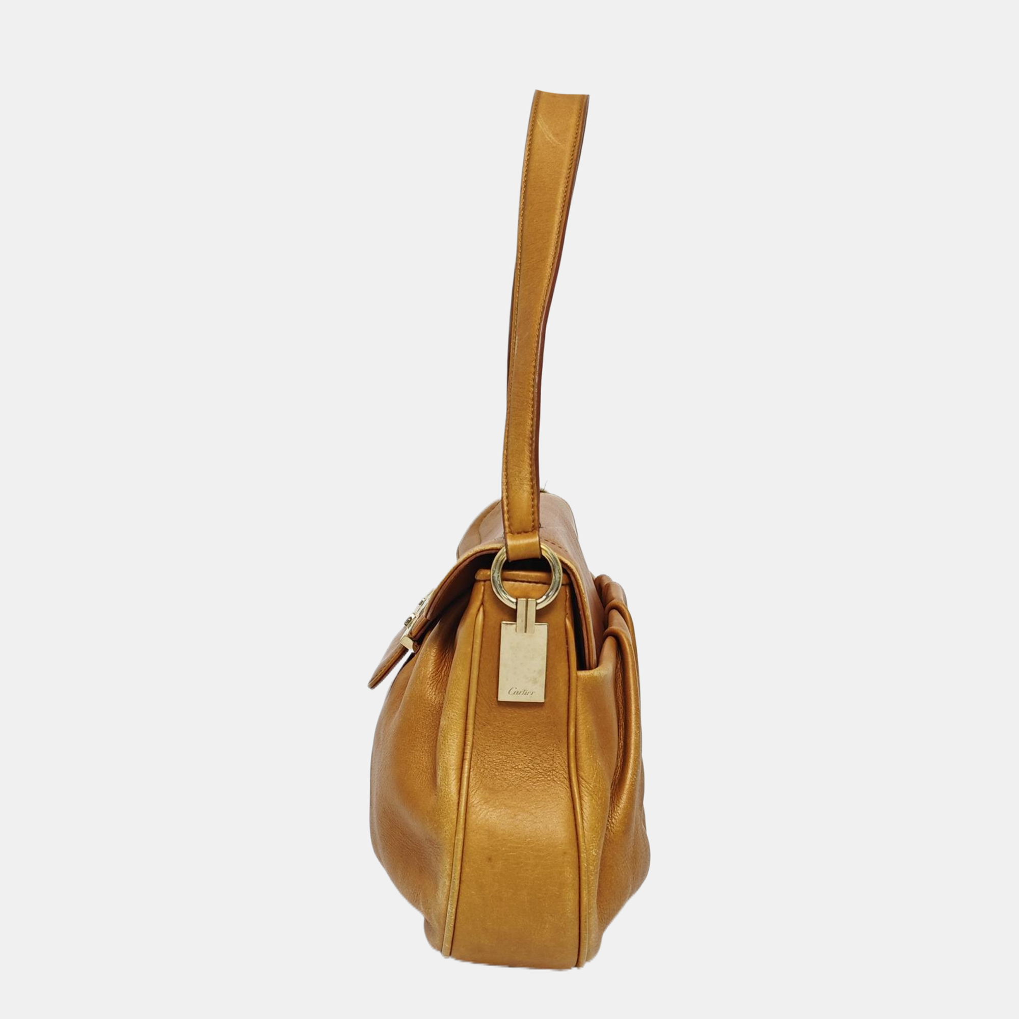 Calfskin Shoulder Bag Brown