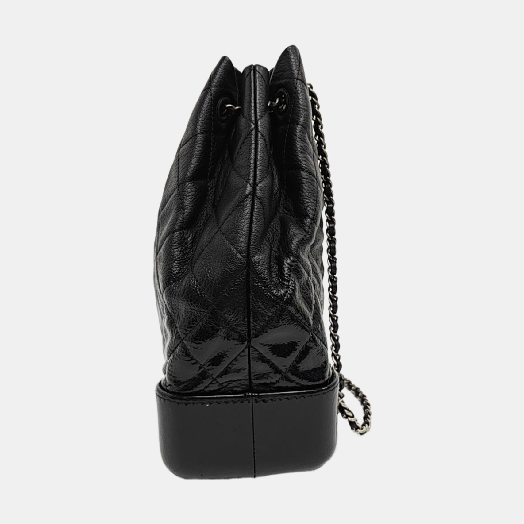 GABRIELLE Small Quilted Lambskin Black