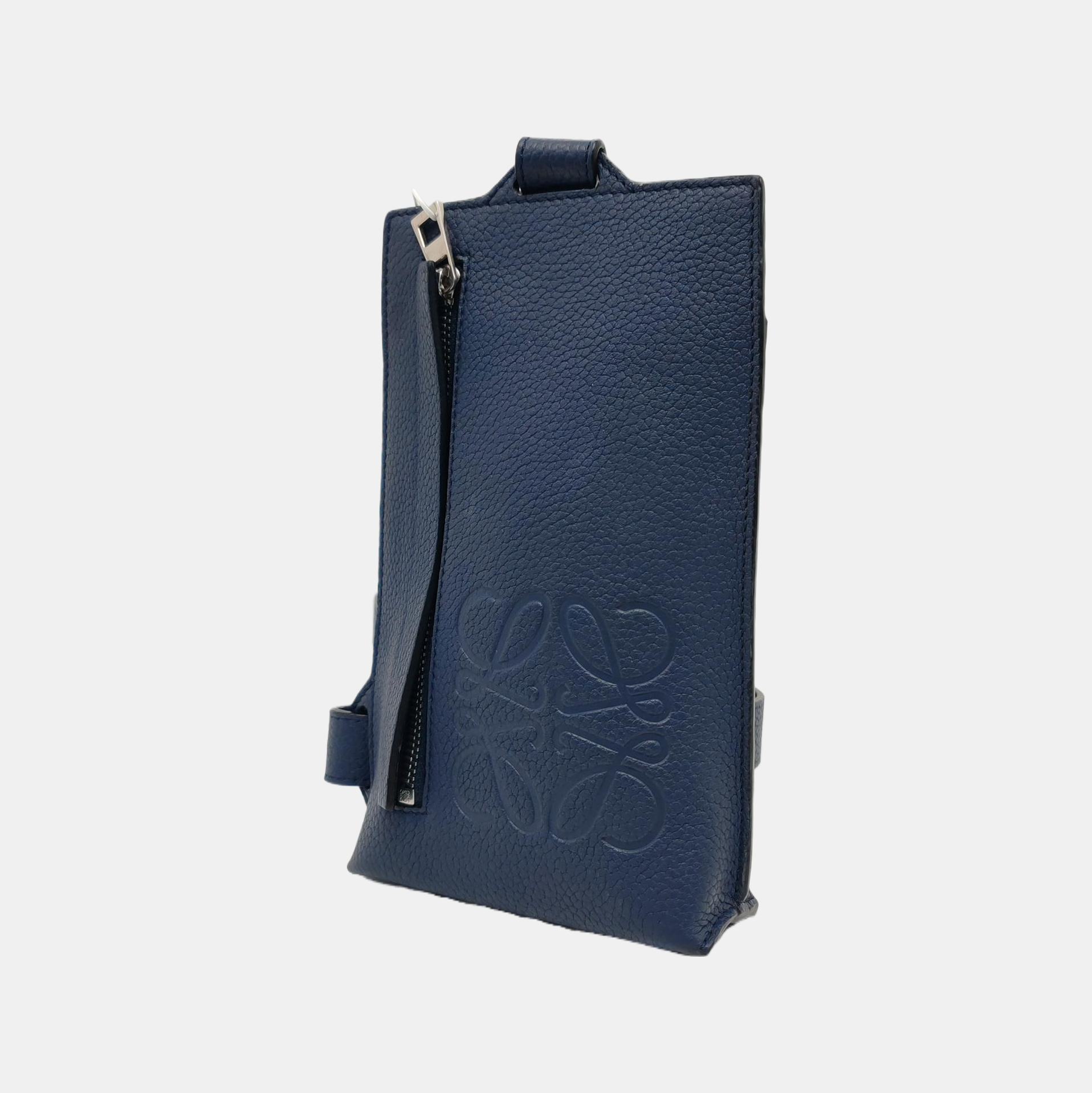 T Pouch Calfskin Blue