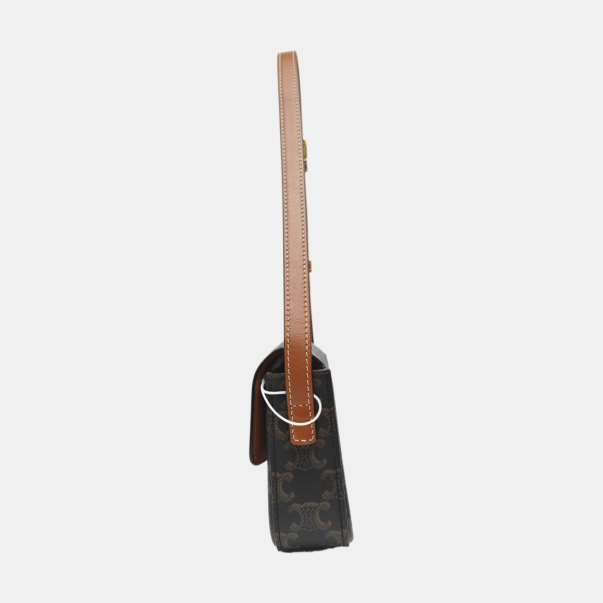 TRIOMPHE Small Coated Canvas Brown