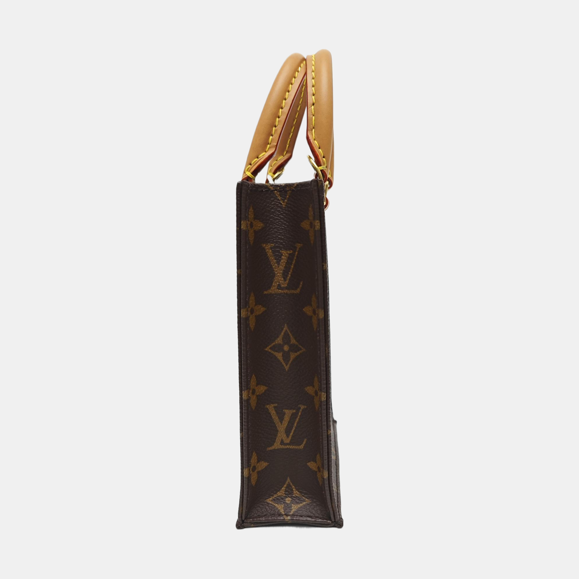 SAC PLAT Mini Monogram Coated Canvas Brown