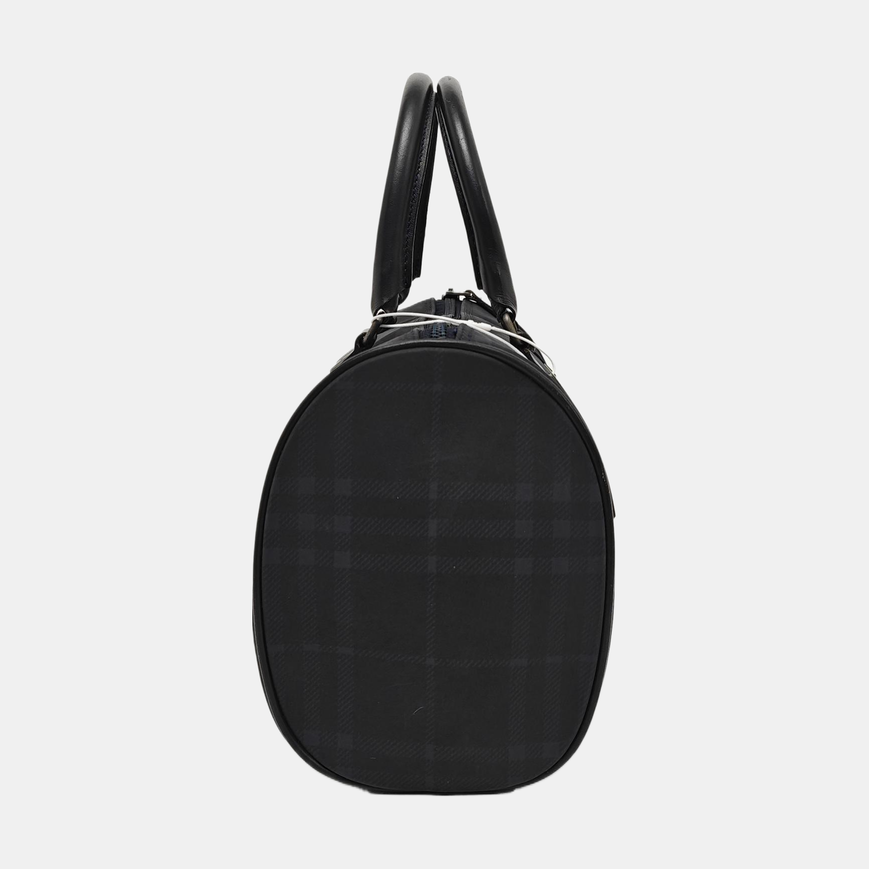 Coated Canvas Top Handle Bag Black