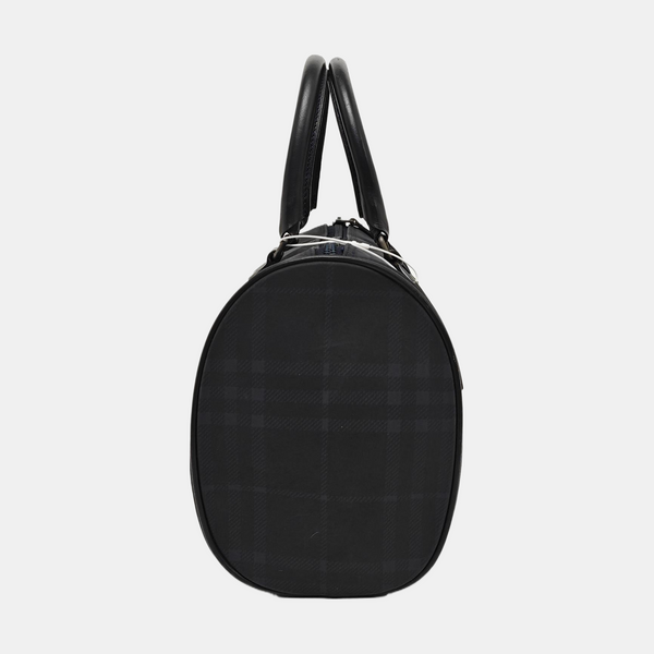 Coated Canvas Top Handle Bag Black