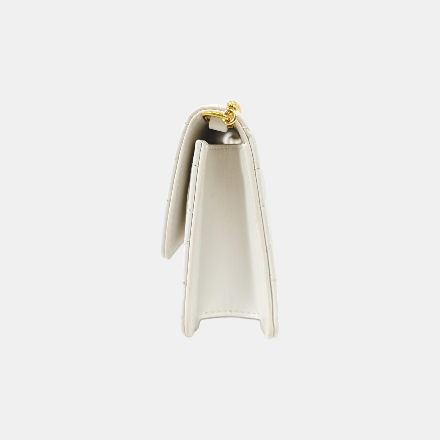 Miss Caro Cannage Lambskin White
