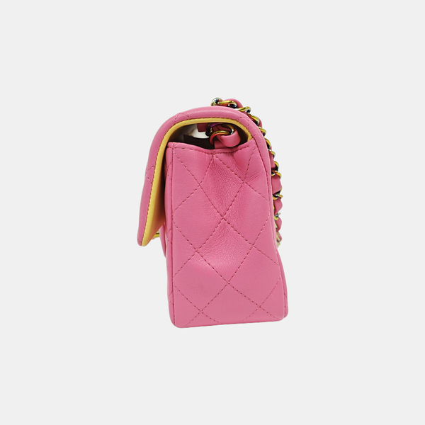 CLASSIC FLAP Mini Quilted Lambskin Pink