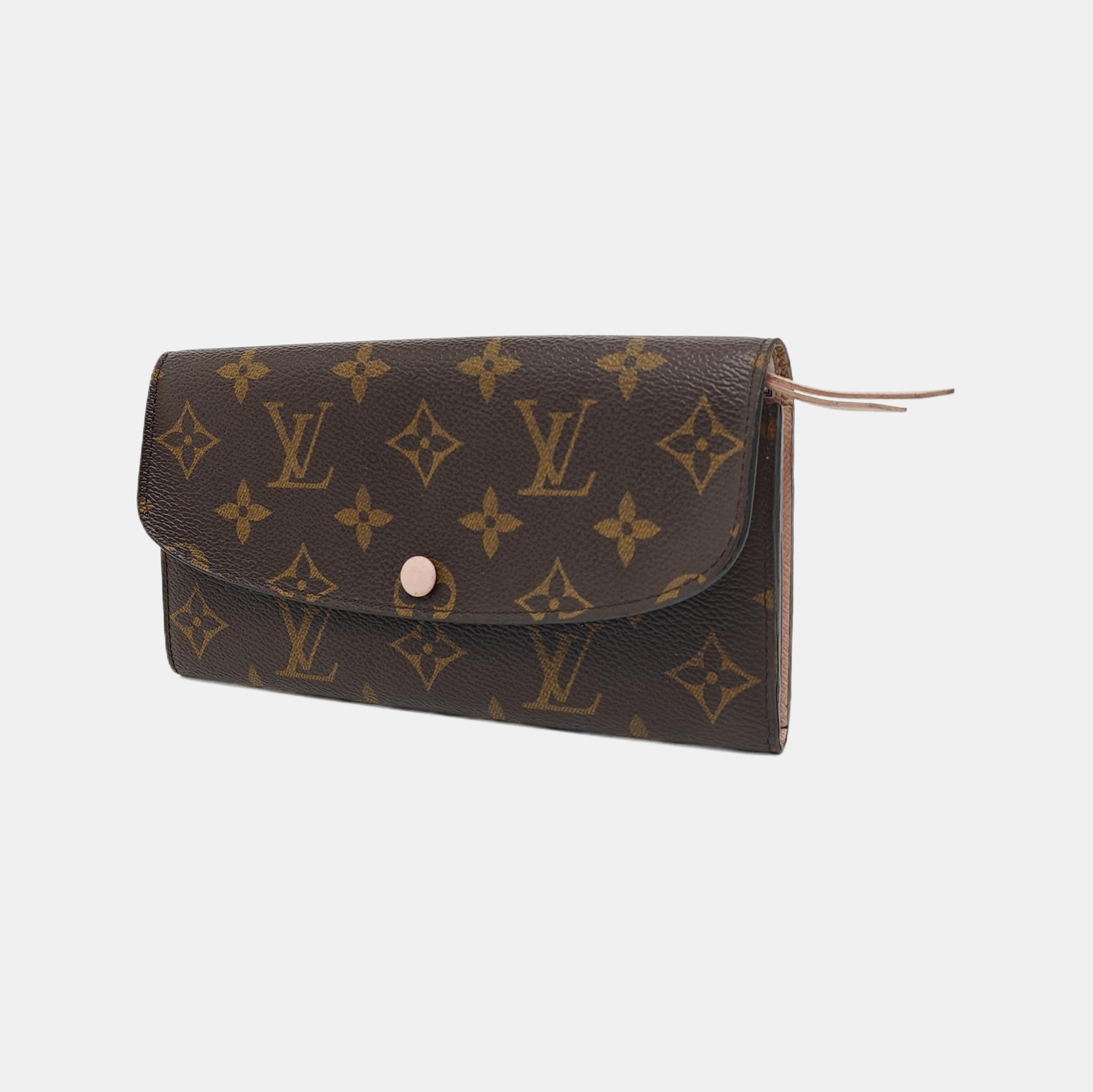 EMILIE Monogram Coated Canvas Brown Wallet