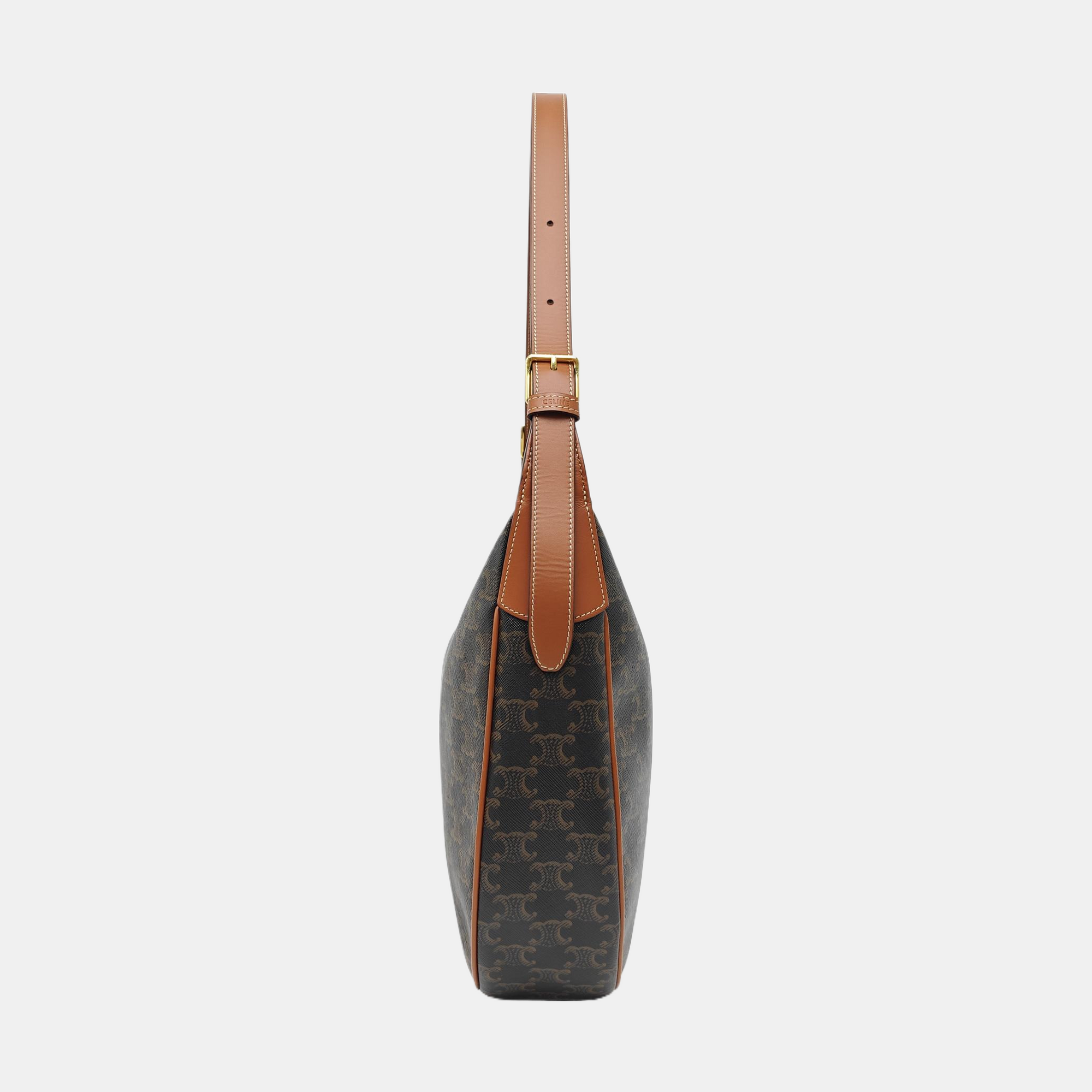 Coated Canvas Shoulder Bag Black