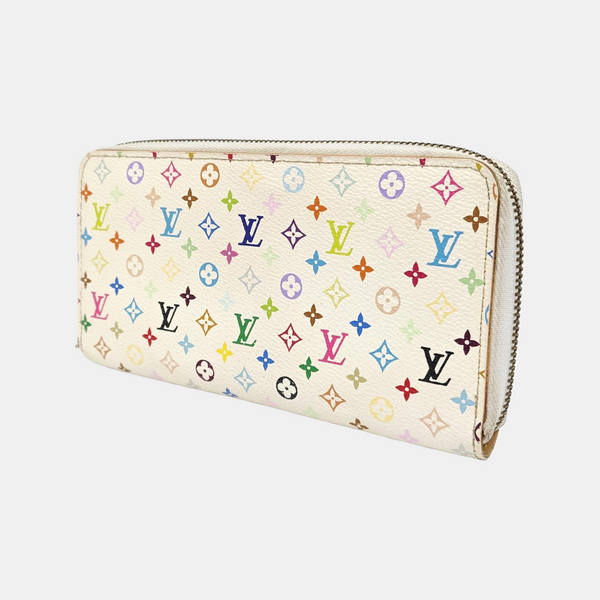 LV × TM ZIPPY Monogram Coated Canvas White Wallet