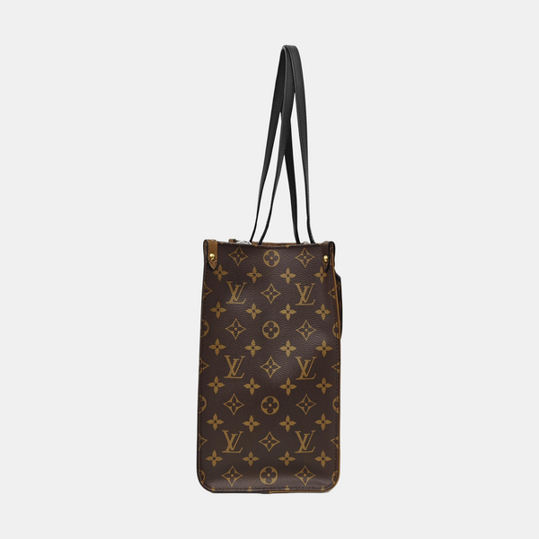 ONTHEGO MM Monogram Coated Canvas Brown