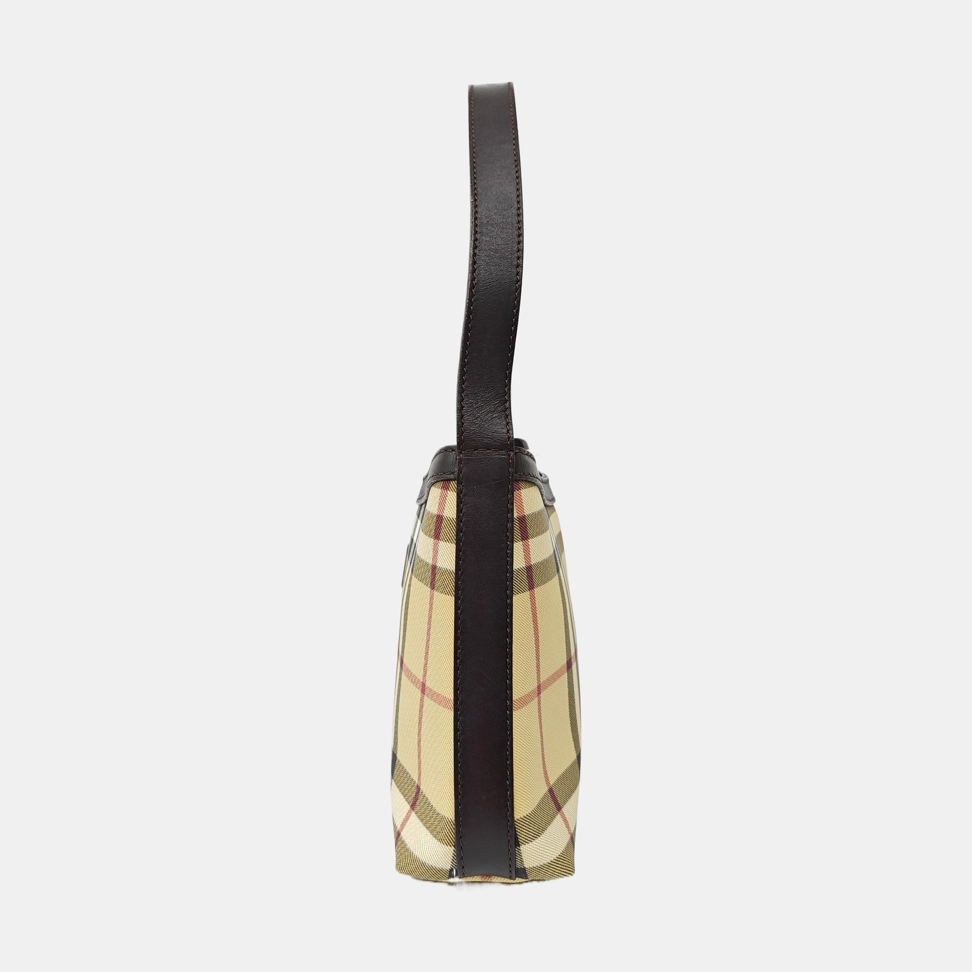 Coated Canvas Top Handle Bag Beige