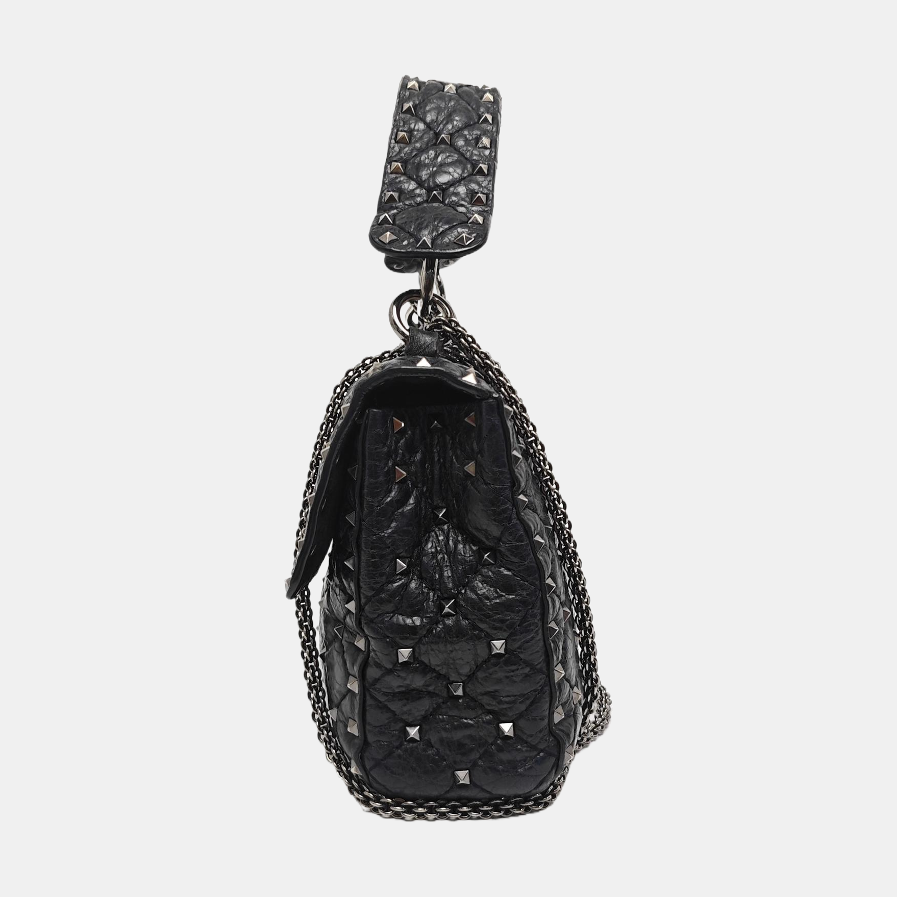 Spike Up Quilted Calfskin Black
