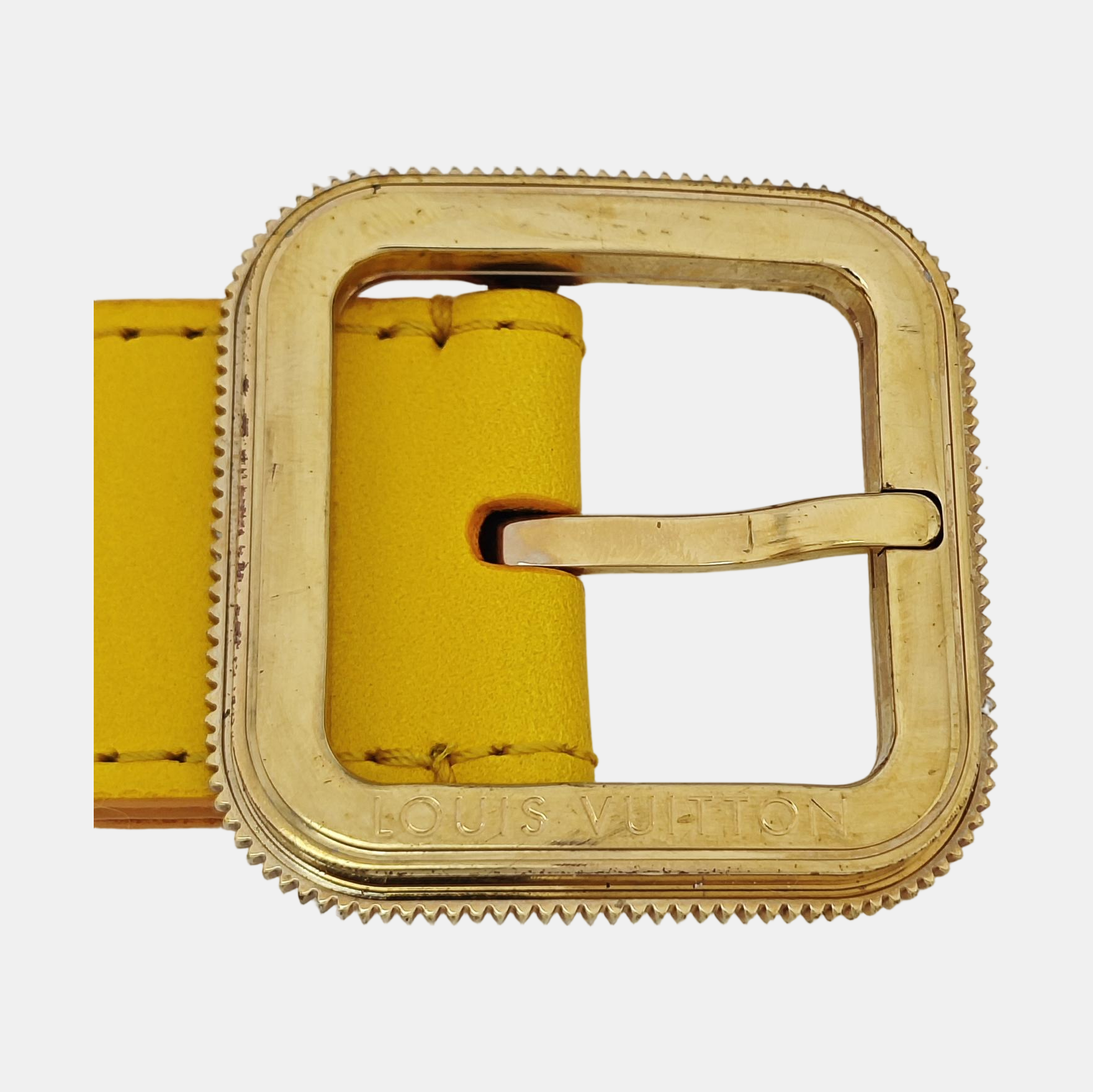 Coated Canvas Belt Yellow