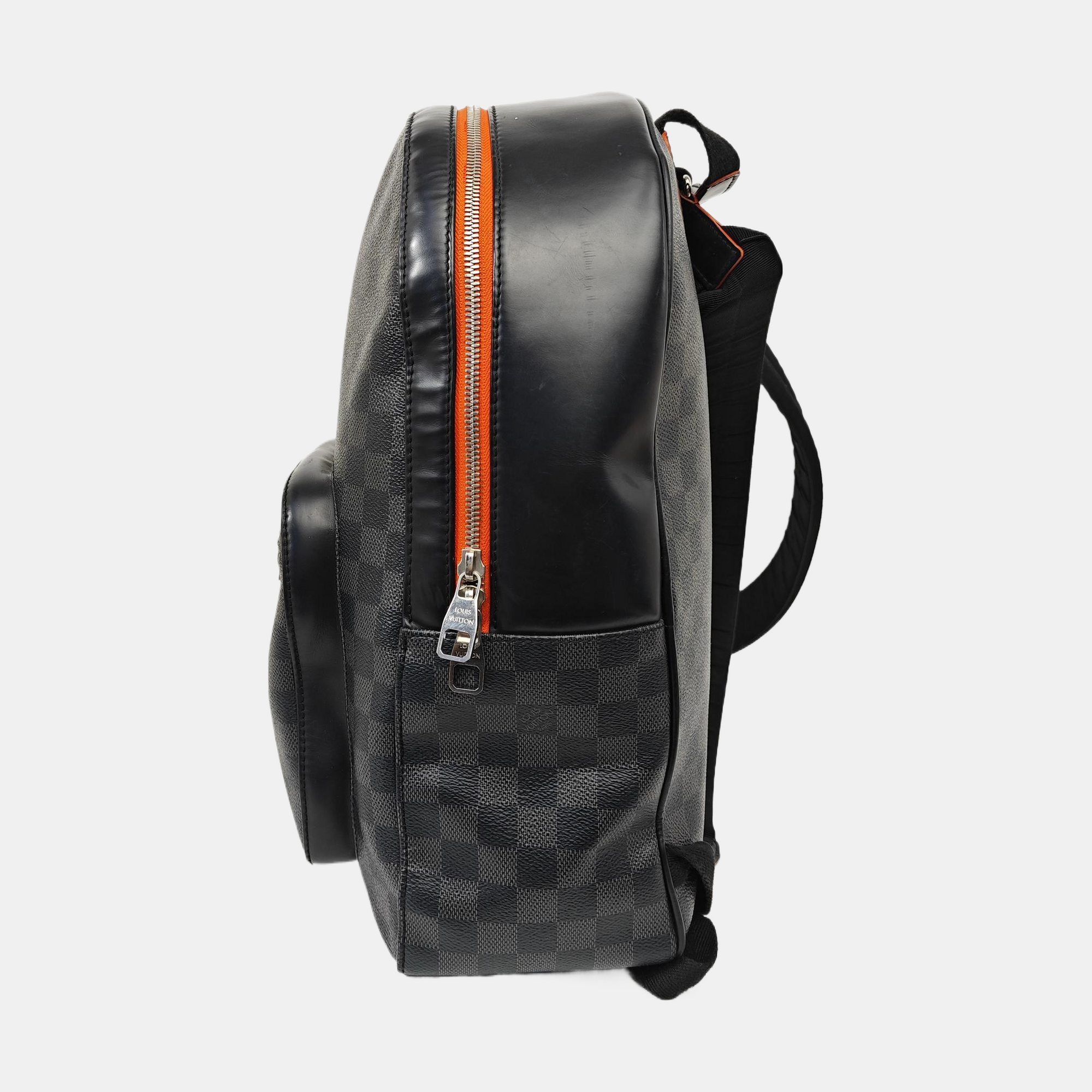 JOSH Damier Graphite Coated Canvas Gray