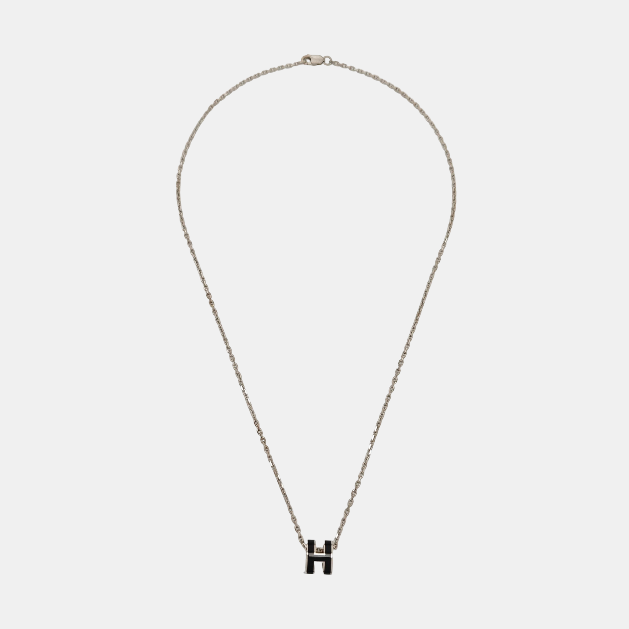 Pop H Metal Silver Necklace