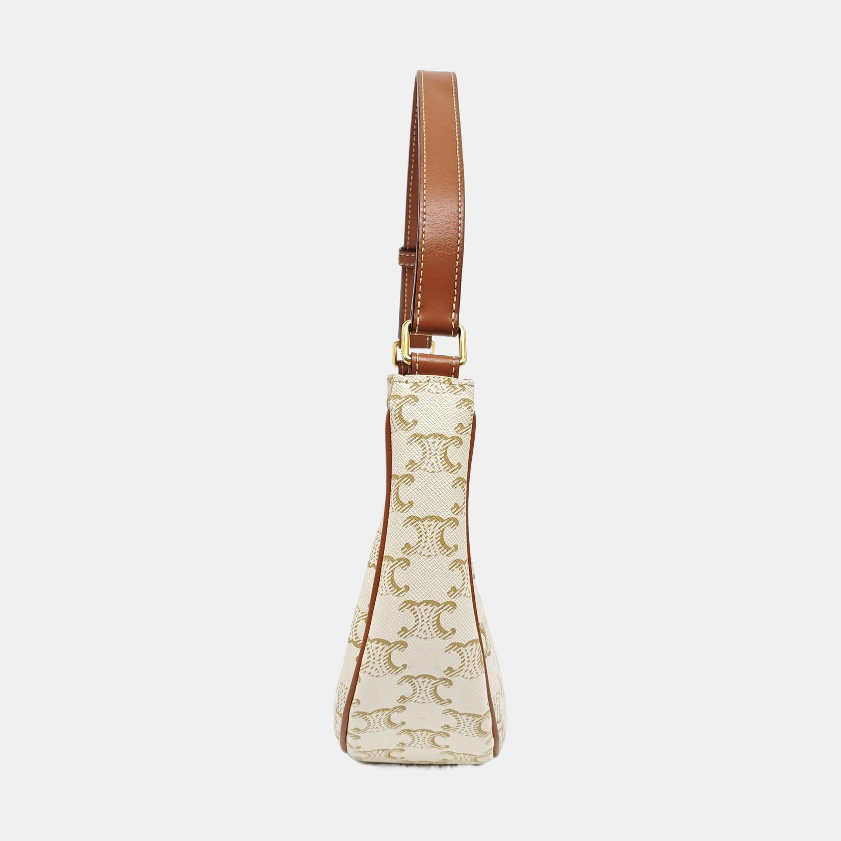 Authenticated pre-owned  AVA Coated Canvas Beige - Top Handle Bag at Looply