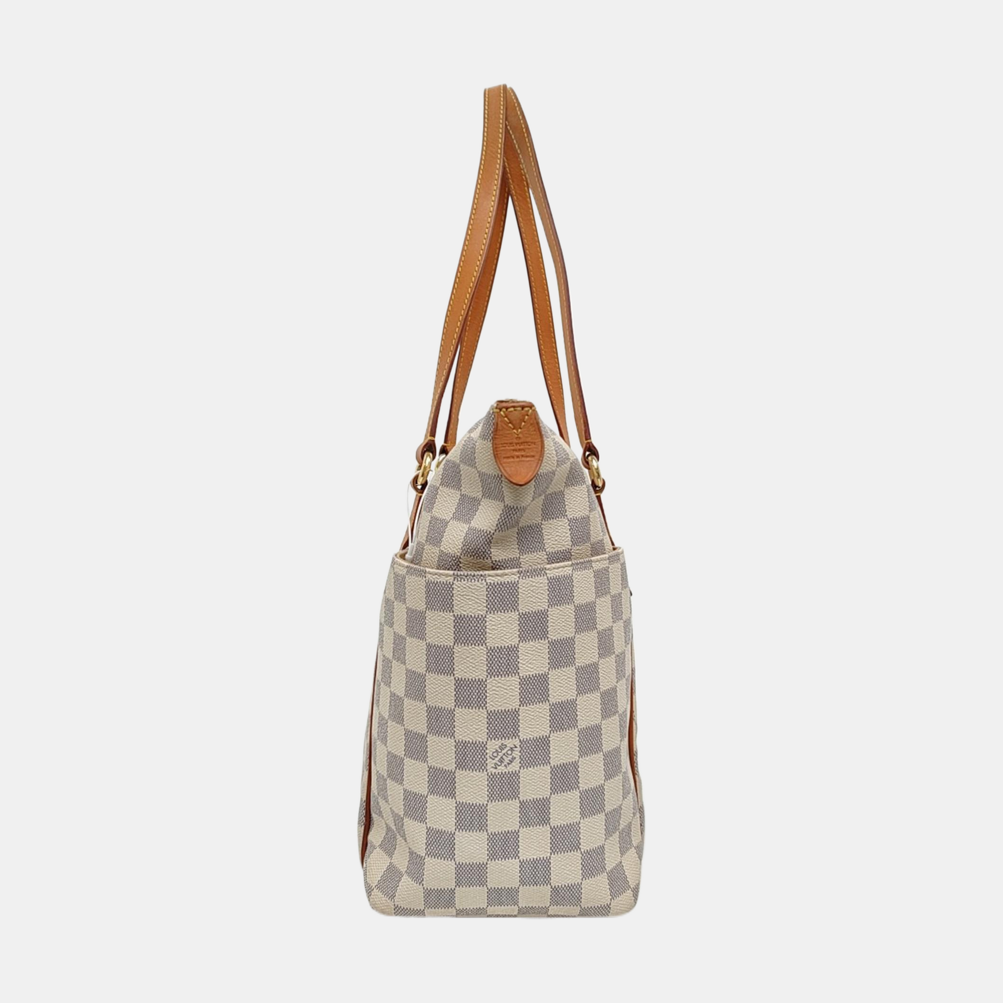 TOTALLY MM Damier Azur Coated Canvas White