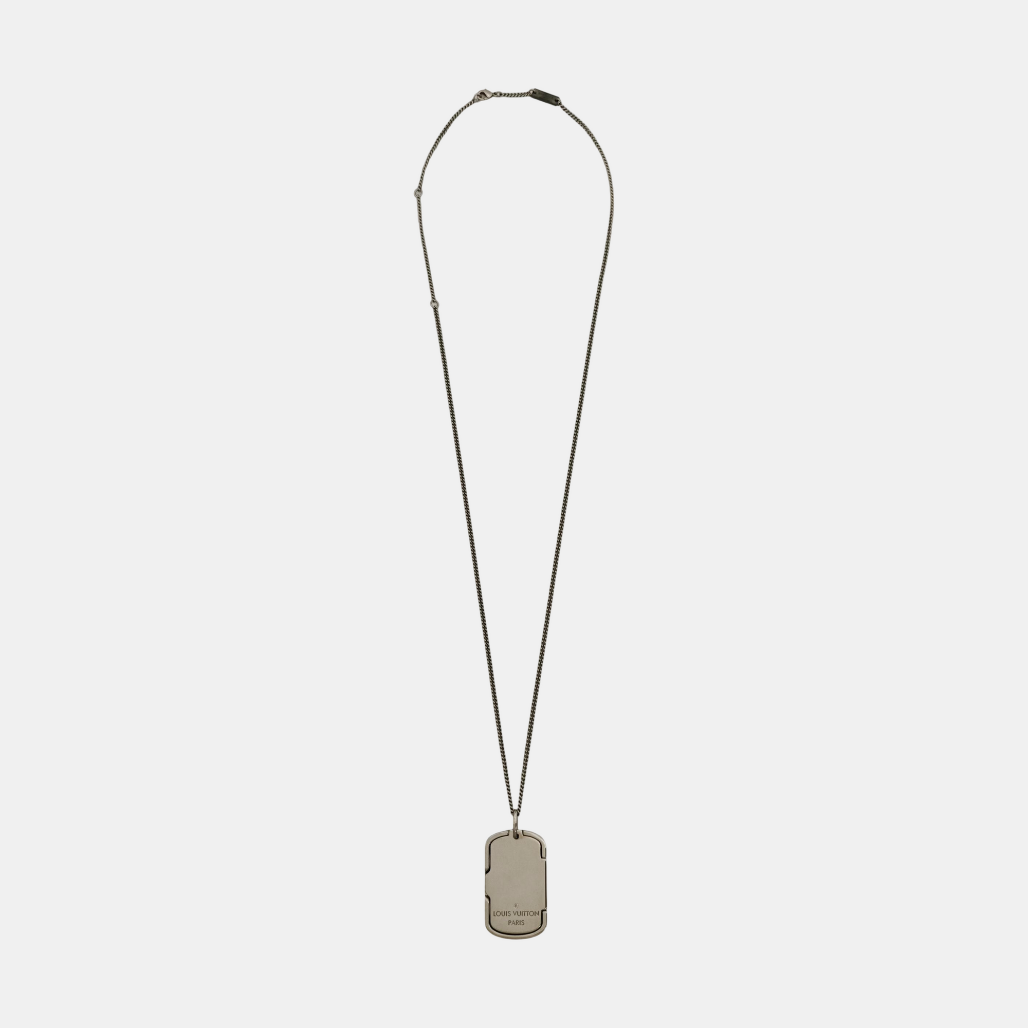 MONOGRAM Metal Silver Necklace