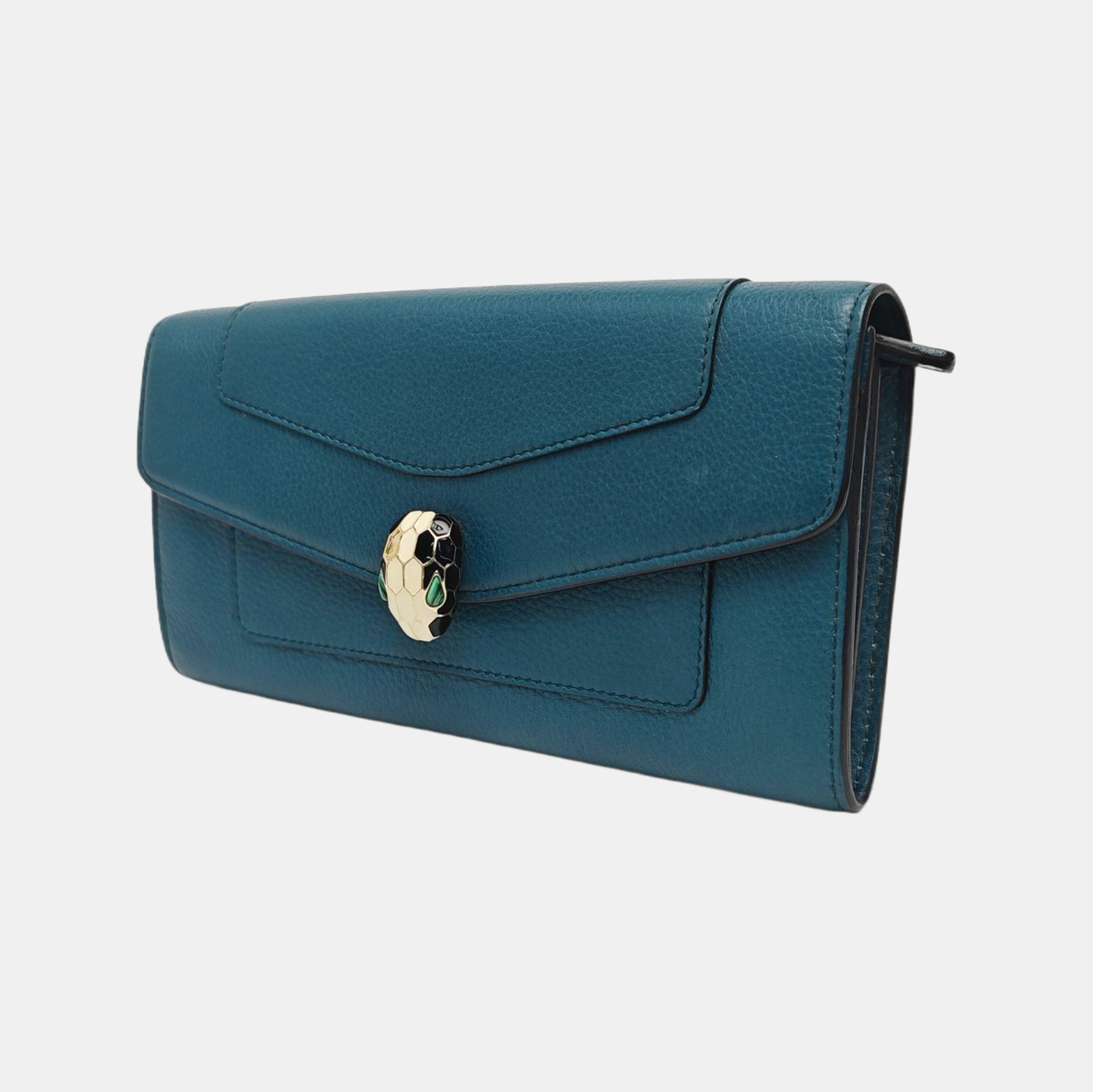SERPENTI FOREVER Calfskin Blue Wallet