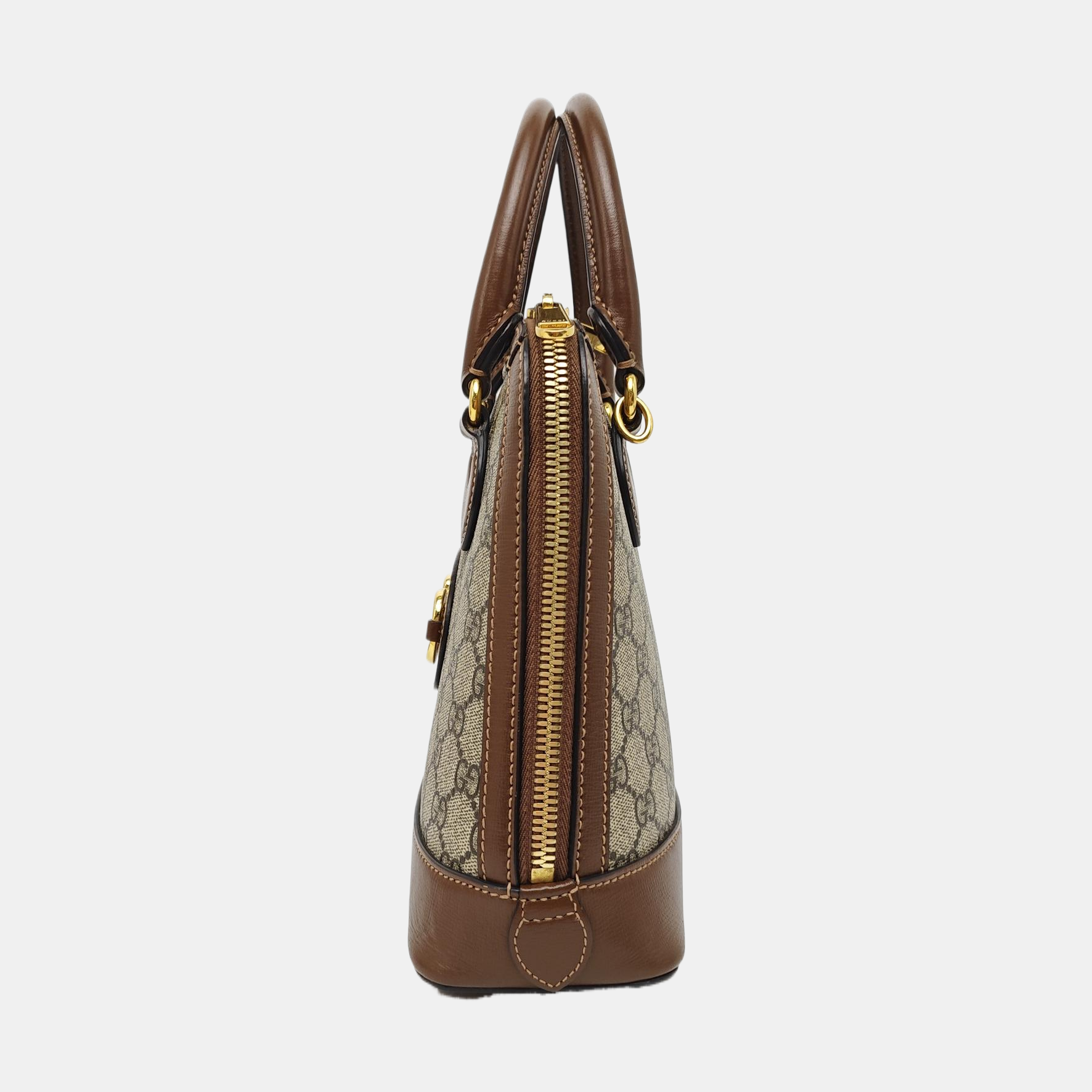 Horsebit 1955 Small Monogram Coated Canvas Beige