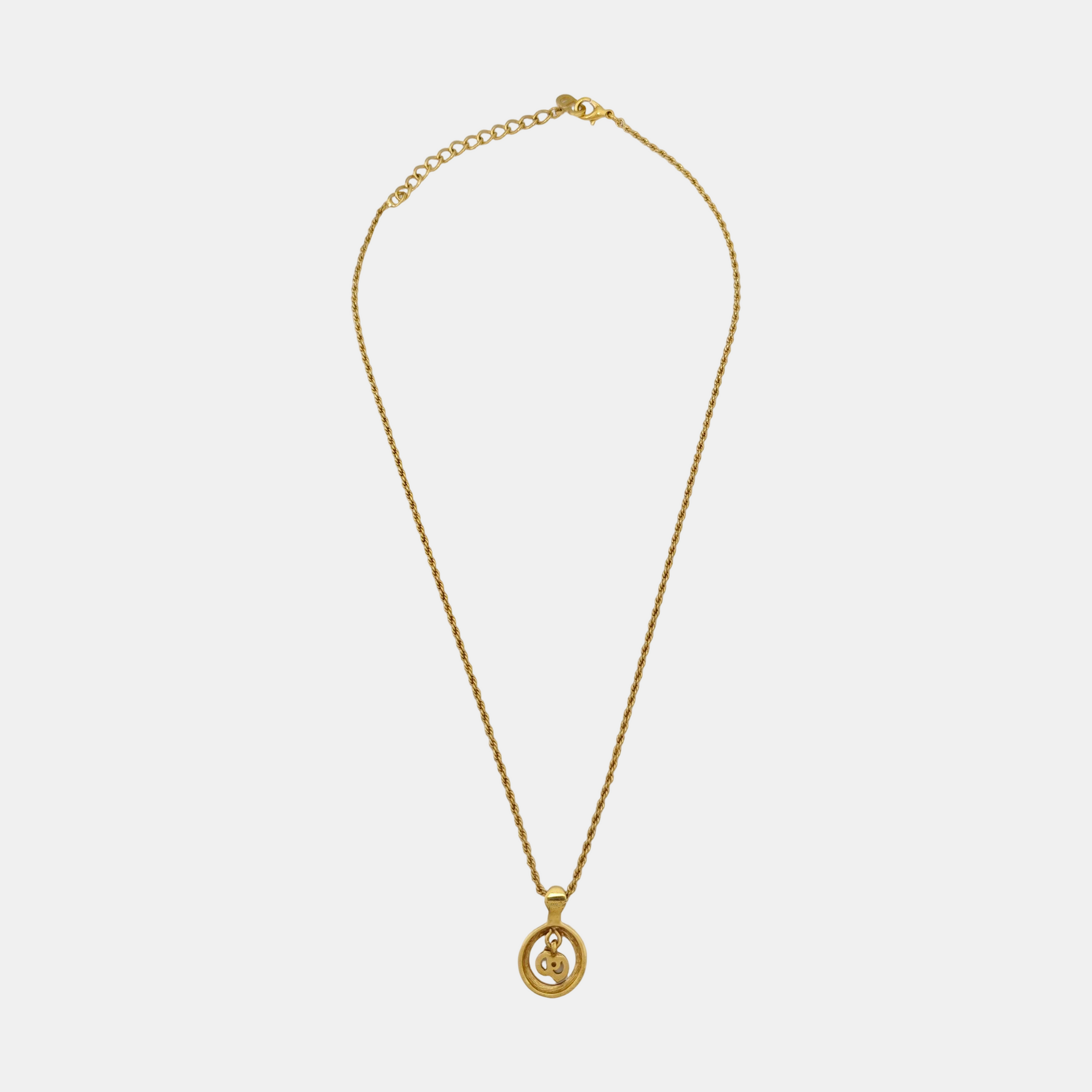 Twist Round Metal Gold Necklace