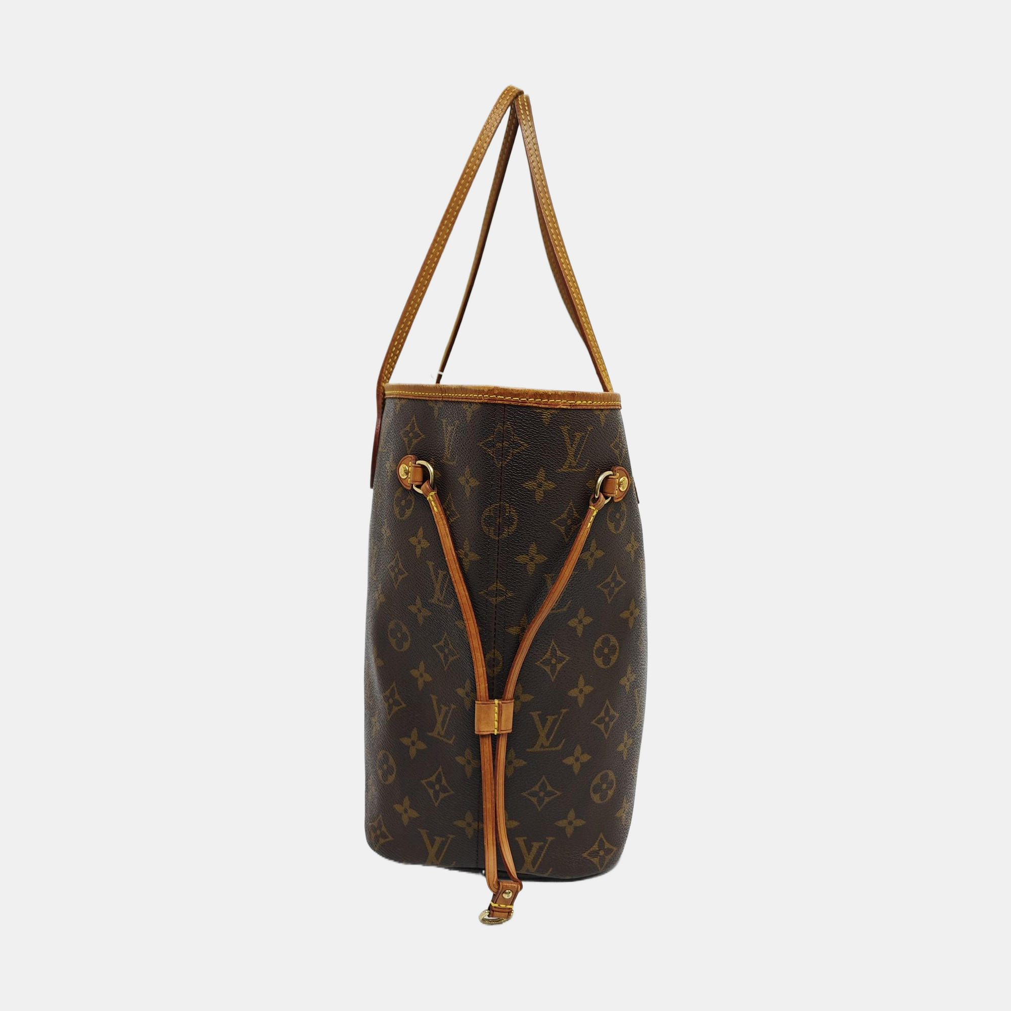 NEVERFULL MM Monogram Coated Canvas Brown