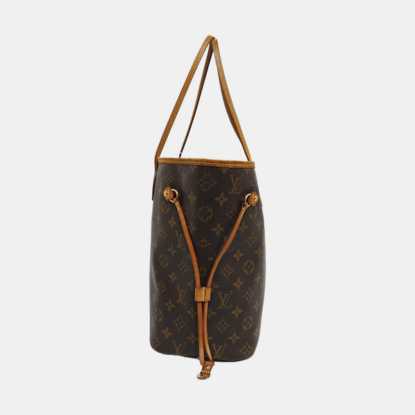 NEVERFULL MM Monogram Coated Canvas Brown