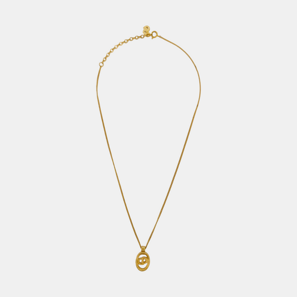 Petit CD Metal Gold Necklace